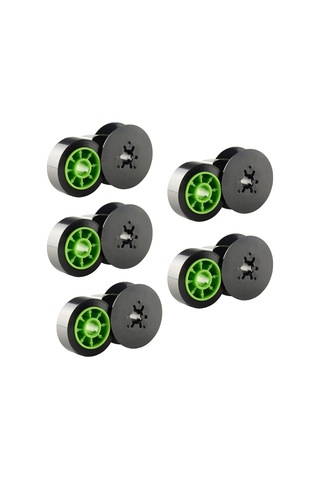 Xindoker 5 Adet 12mm X 50m Siyah Karbon Şerit - Lm-370,380,390,550a/e Uyumlu Makinalar İçin