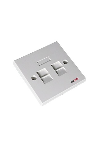Canovate 25 Adet Faceplate 2 Port 86X86 Tip Fildişi Data Prizi