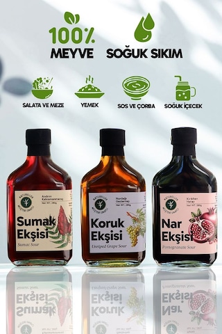 Natureller Nar + Sumak + Koruk Ekşisi 3 x 280 G