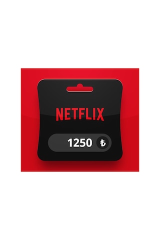 Netflix 1250 Tl Abonelik Bakiye Hediye Kartı Gift Card