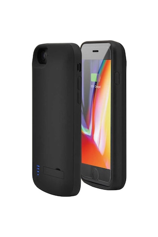 Apple Uyumlu iPhone 8 Zore Şarjlı Kılıf Siyah