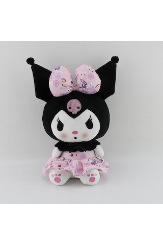 Kawaii Sanrio Kuromi Karikatür Peluş Oyuncak Pembe Kawaii Sanrio Kuromi Karikatür Peluş Oyuncak Pembe