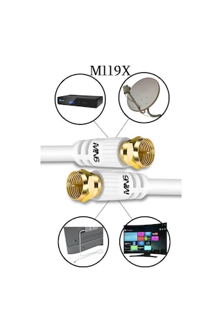Mn6 M119x 10 Metre Anten Kablosu/hazır Altın Uç F Konnektör-4k/çanak Anten Kablosu-rg6 U6 Anten Kablosu