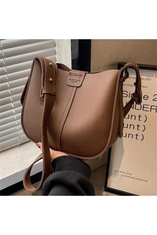 Neevoyu 2024 Yeni Sezon Kahverengi Pu Çanta, Kadınlar İçin Çift Boyutlu Büyük+küçük Tek Omuz/çapraz Çantası, Moda Ve Pratik Kahverengi
