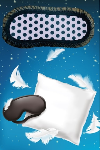 Pazarız Uyku Göz Bandı Maskesi Işık Önleyici Gözlük Maske Bant Eye Mask Pembe Puantiyeli