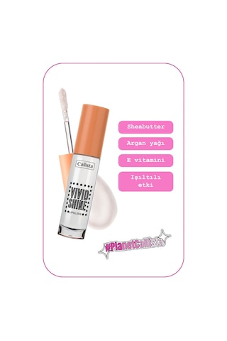 Callista Vivid Shine Lipgloss Nemlendiricili Dudak Parlatıcısı 100 Crystal Clear