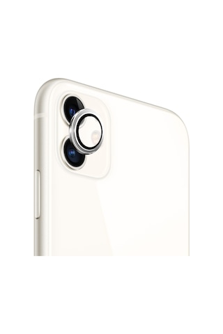 Safeus Safir Temperli Kamera Lens Koruyucu, Apple Uyumlu iPhone 11 İle Beyaz