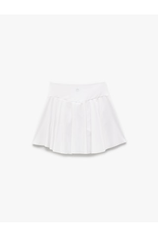 Koton Yüksek Bel Slim Fit Spor Şort Etek Beyaz 5sak40104nk Beyaz