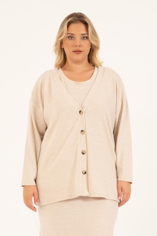 Myline Basic Triko Hırka - Bej