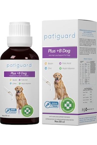 Patiguard Plus B For Dogs Köpek İçin Tüy Dökülme Engelleyici 50 ML