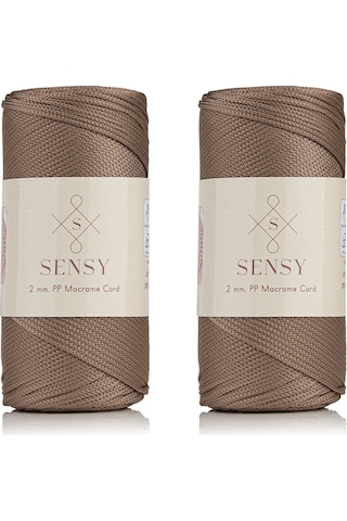 Sensy Premium 400 Gr Polyester Makrome Ipi 2 Mm 2li Set Vizon Makrame Ip Supla Çanta Ipi No:4