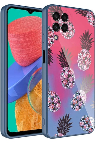 Galaxy M33 Kılıf Kamera Korumalı Desenli Sert Silikon Zore Epoksi Kapak NO3
