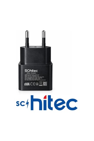 Schitec 25w Type-c Çıkışlı Hızlı Şarj Aleti Type-c To Type-c Kablolu Set Siyah Sc006 1 Metre