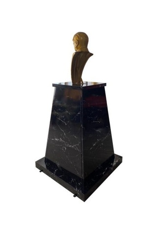 Atatürk Büstü 70cm Alüminyum + Kaide 120cm + Alt Tabla Granit Desenli