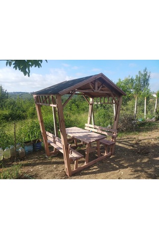 Ahşap Kamelya Çardak 170x150 P10 Maun