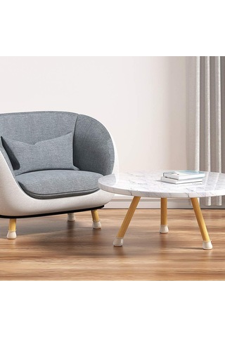 Kosona Silikon Sandalye Ayak Koruması 24 Adet - Kayma Ve Çizik Engeli, Sesiz Kullanım, Kolay Takılabilir Çok Renkli