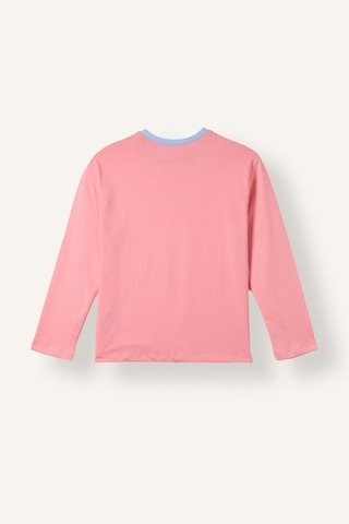 Defacto %100 Pamuk Bisiklet Yaka Uzun Koıllu Pijama Üstü Esnek Belli Uzun Pijama Altı 2li Pijama Takımı I2283a826aupn323 Pembe-pn323