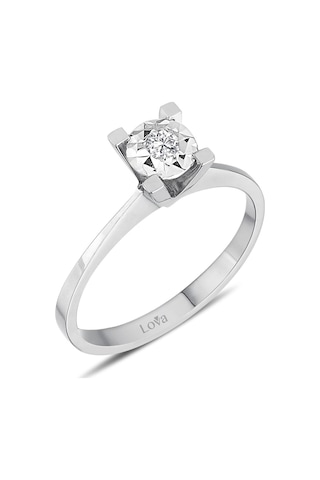 Lova 0,60 Karat Efektli Pırlanta Tektaş Yüzük - 1040109
