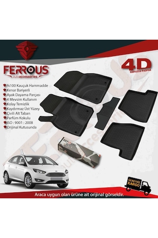 Ford Focus 4 Sedan 4D Paspas Siyah ve İ.Z Bagaj Havuzu 2015 Üstü