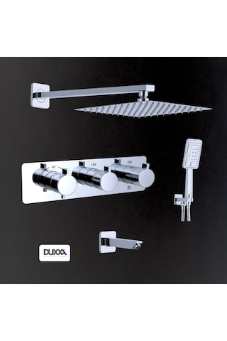 Duxxa Milano Termostatik Ankastre Duş Seti Krom D.056 Krom
