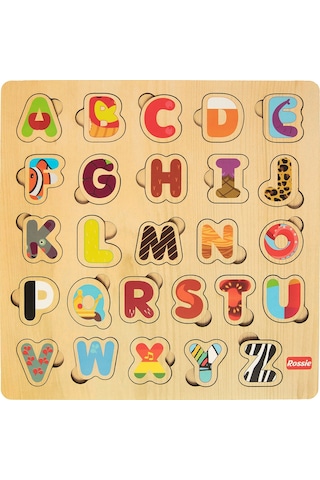 Rossie Ahşap Ingilizce Alfabe Eğitici Yapboz
