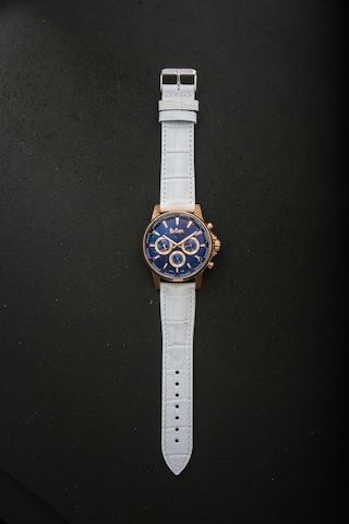 Hakiki Deri 22mm Akıllı Pimli Saat Kordonu Beyaz