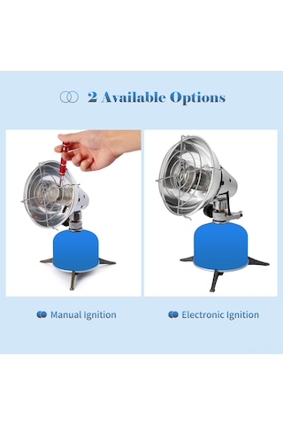 Reedark Kamp Gazlı Taşınabilir Isıtıcı - Çadır, Balıkçılık Ve Doğa Yürüyüşleri İçin Tüpsüz