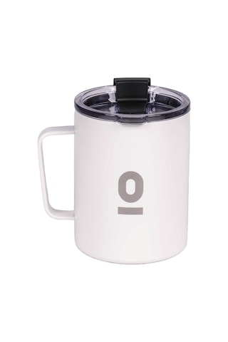 Paslanmaz Çelik Beyaz Metal Kupa 420 ML Vakum Kapaklı Isı Yalıtımlı No:90