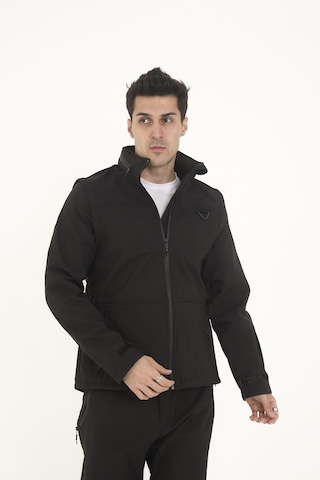 Camp Scoutland Camp460 Outdoor Tactical Softshell Su & Rüzgara Dayanıklı Erkek Taktik Yelek & Mont - Siyah