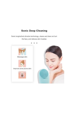 Elektrikli Yüz Temizleme Fırçası Yüz Cilt Bakım Araçları Ipx7 Su Geçirmez Silikon Temizleyici Yüz Masaj Ultrasonik Temizleme Elektrikli Yüz Temizleme Cihazları Y6dg66 Mavi