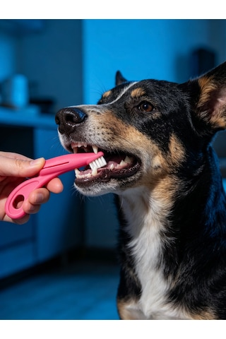 Kedi Köpek Diş Fırçası Parmağa Takılan Yumuşak Kıllı Diş Temizleme Aparatı