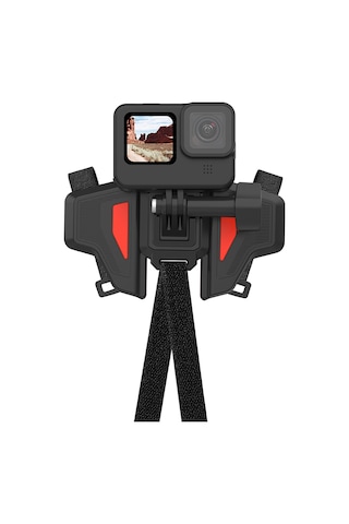 Ayex Helmet Chin Mount Telesin Gp-hbm-mt2 Kask Çene Montaj Aparatı Gopro, Djı Osmo Action, Insta360 İle Uyumlu