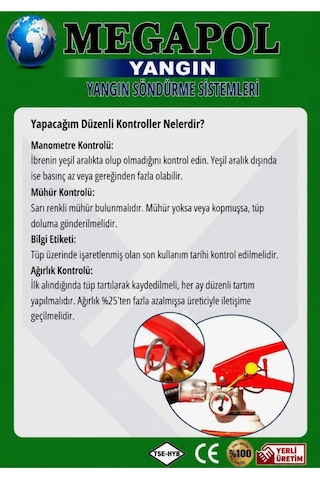 4 Kg Marin Tekne Sertifikalı Abc Kuru Kimya Tozlu Yangın Söndürme Cihazı, Yangın Söndürme Tüpü, Yangın Söndürücü, Yangın Söndürme Cihazları