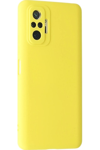 Newface Xiaomi Redmi Note 10 Pro Kılıf Nano İçi Kadife Silikon Glblseme - 18 - Sarı