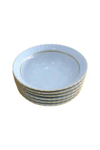 Kütahya Porselen Sedef Yaldızlı 13.5 Cm Kase 6 Adet