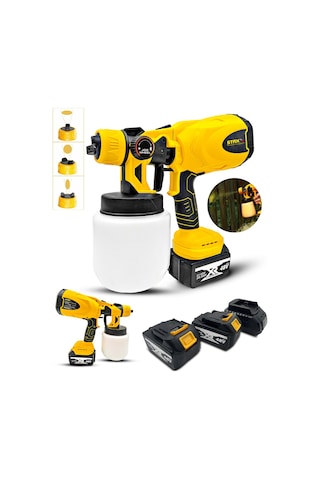 Staxx Power Çift Akülü Sprey Boya Tabancası Dezenfektan Püskürtme