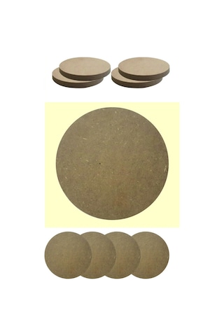 Yuvarlak 4Adet 12 CM Çap Ham Mdf Boyanabilir Bardak Altlığı Yuvarlak 4Adet 12 CM Çap Ham Mdf Boyanabilir Bardak Altlığı