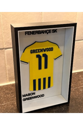 Mason Greenwood Futbol Forma Tablo Masa Dekoru Çerçeveli Pla Baskı 22 X 14cm