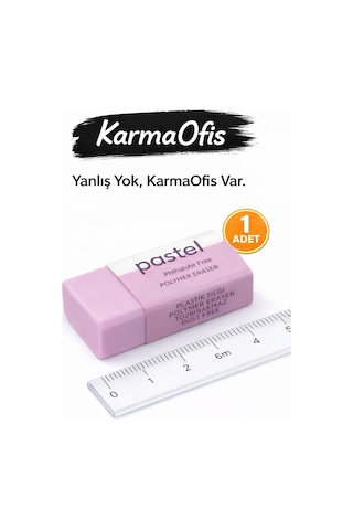 Pastel Pembe Silgi Toz Bırakmaz, Phthalate Free 1 Adet Pembe