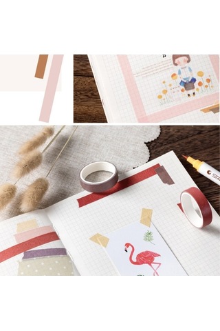 Novahub Japon Washi Bant - 2 Metre Set, 10'lu Paketleme Ve Dekorasyon İçin Hediye Zenginliği