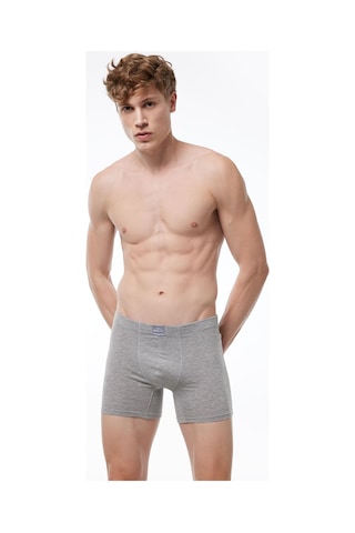 Malabadi Erkek Gri 2 Li Pamuk Elastan Uzun Boxer 073 Gri Melanj