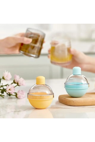 Hunili Altı Silikon Kolay Çıkabilen Büyük Boy Küre Buzluk 5224 Çok Renkli