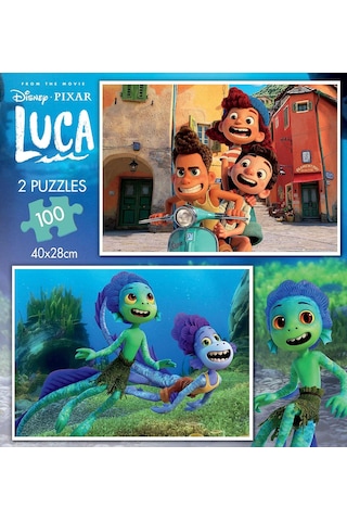 Educa 2x100 Parça Disney Luca İkili Puzzle - 19181 - Kız Ve Erkek Çocuk 1 Adet