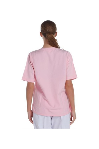 V Yaka Ceket Kısa Kol Pembe