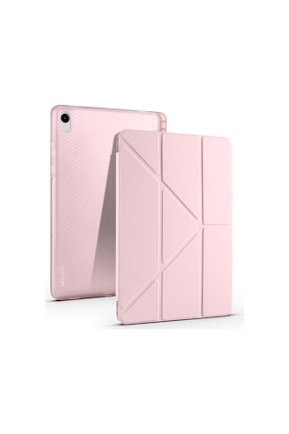 Samsung Galaxy Uyumlu Tab S11 Kılıf Tri Folding Kalem Bölmeli Standlı Kılıf Arka Kapak