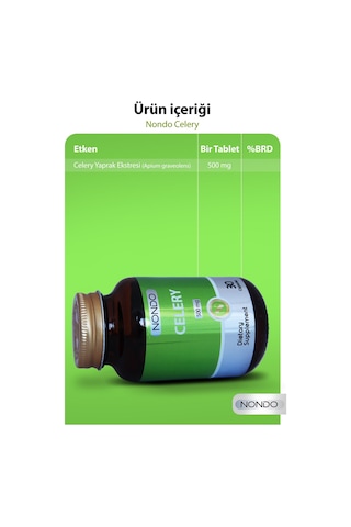 Nondo Celery Kereviz Eki 500 mg 30 Kapsül