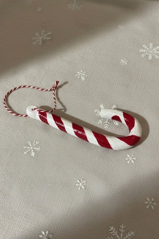 Baston Şeker Seramik Ağaç Süsü