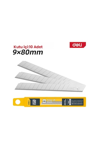 Delı Profesyonel 9mm Maket Bıçağı Yedeği 13 Lü