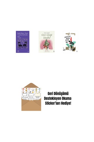 Everest Açıkhava 15 - Nazlı Eray: Ömür Uzatma Kahvehanesi Seçme Öyküler + Gece Çiçeği İstanbul + Yıldızlar Mektup Yazar + Okuma Sticker'ları