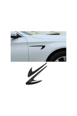 Trobus Çamurluk Havalandırma Venti Mercedes Tipi Uzun 2'li 32,5x9,8 Cm Parlak Siyah